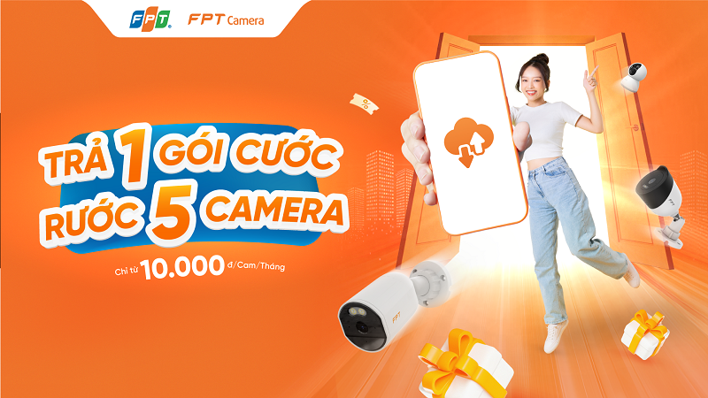 FPT Ra Mắt Gói Cloud Mới: Trả 1 Cước Rước 5 Cam Khi Mua Camera An Ninh